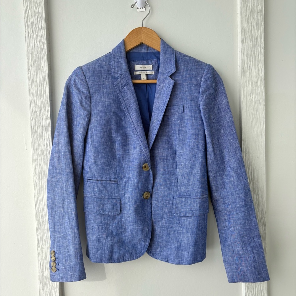 J.Crew Schoolboy Linen Blazer – Women’s Size 2 - Picture 6 of 10